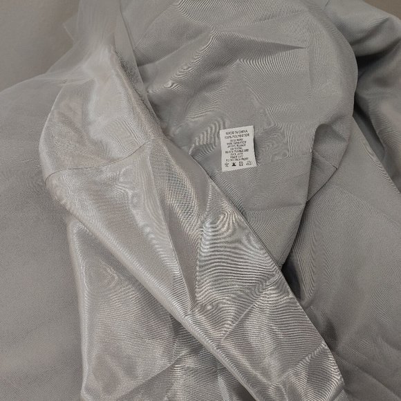 PROM/WEDDING LIGHT GRAY TULLE WITH FLORAL APPLIQUES BY BABYONLINE D.R.E.S.S. - Picture 13 of 13